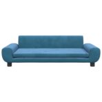 Hundebett Blau 70x45x33 cm Samt – Bild 3