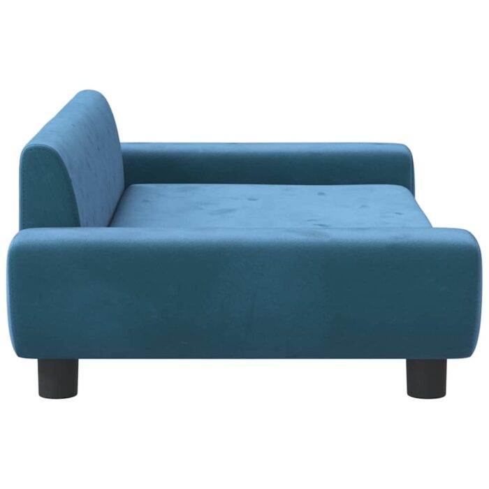 Hundebett Blau 70x45x33 cm Samt – Bild 4