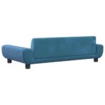 Hundebett Blau 70x45x33 cm Samt – Bild 5