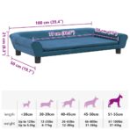 Hundebett 70x48x22 cm Samt – Bild 7