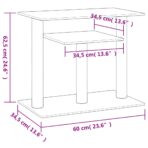 Kratzbaum mit Plattformen Hellgrau 62,5 cm – Bild 6