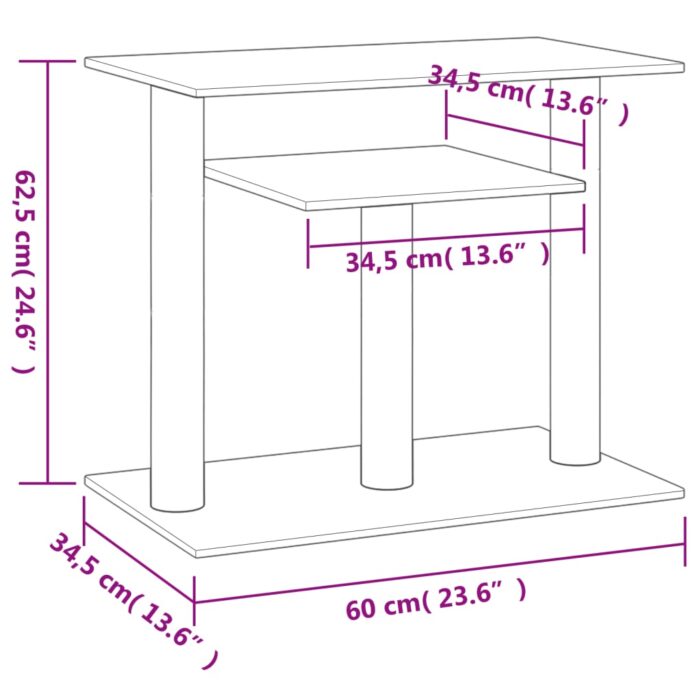 Kratzbaum mit Plattformen Hellgrau 62,5 cm – Bild 6