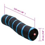 Katzentunnel in S-Form Schwarz und Blau 122 cm Polyester – Bild 6