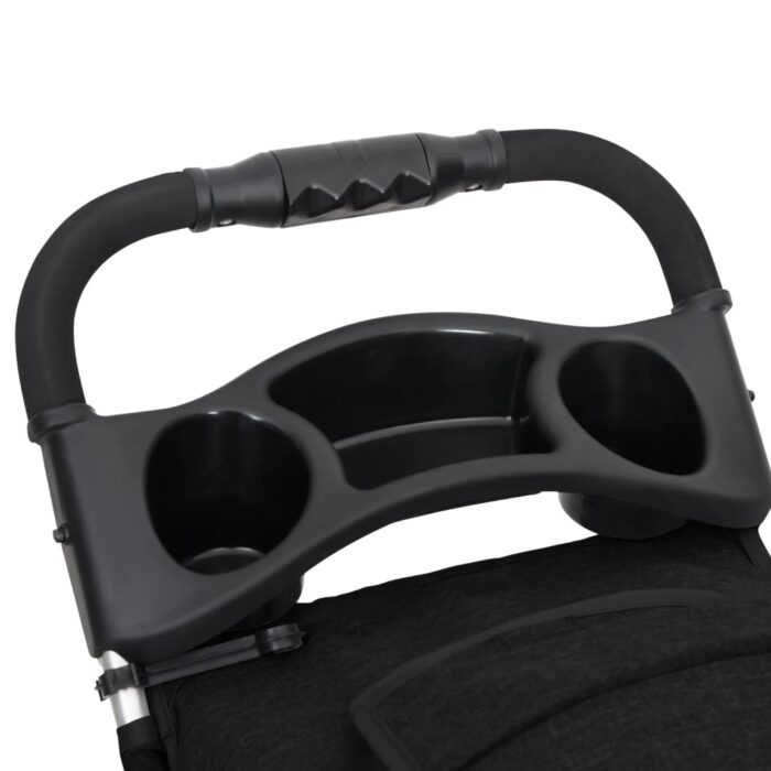 Hundewagen Faltbar Schwarz 80x46x98 cm Oxford-Gewebe – Bild 11