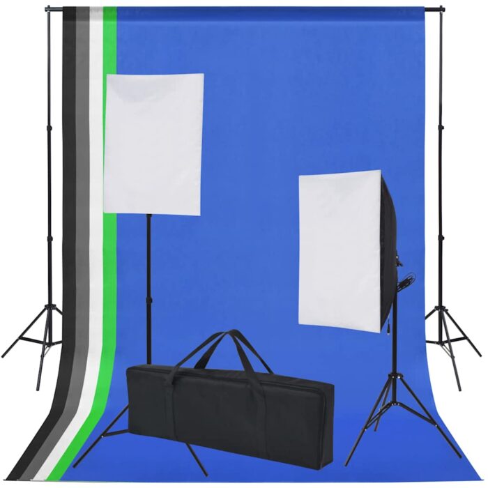 Fotostudio-Set 5 farbige Hintergründe & 2 Softboxen – Bild 2