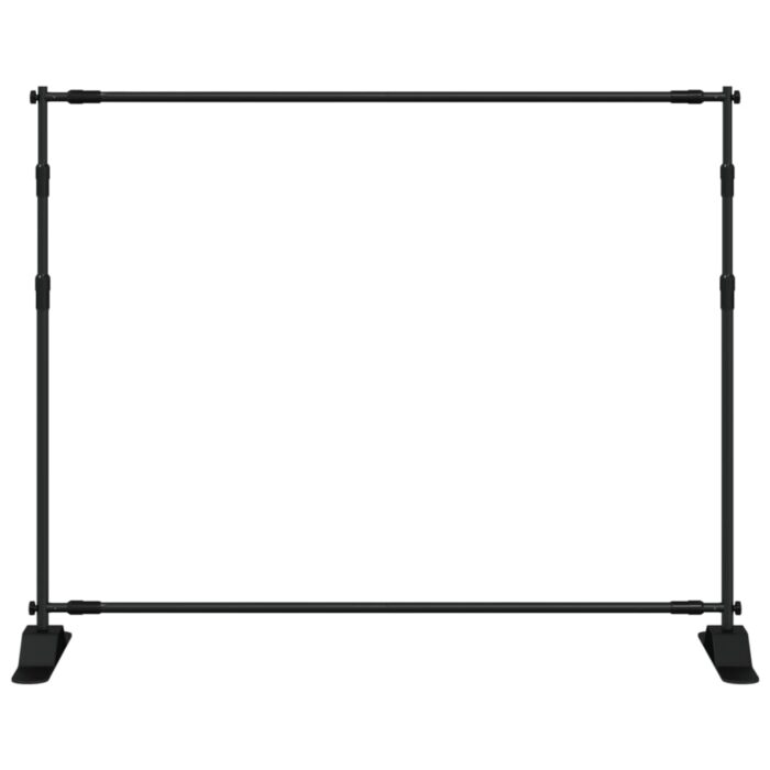 Hintergrundstativ Schwarz 254x243 cm Stahl – Bild 3