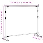 Hintergrundstativ Schwarz 254x243 cm Stahl – Bild 9