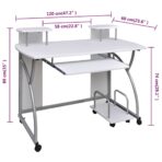 Computertisch Schwarz 110x52x88,5 cm Holzwerkstoff – Bild 5