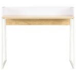 Schreibtisch Weiss und Eiche 90x60x88 cm – Bild 2