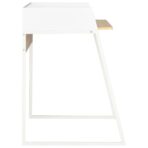 Schreibtisch Weiss und Eiche 90x60x88 cm – Bild 3