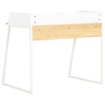 Schreibtisch Weiss und Eiche 90x60x88 cm – Bild 4