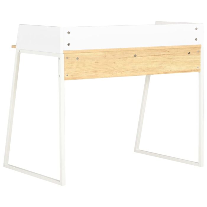 Schreibtisch Weiss und Eiche 90x60x88 cm – Bild 4