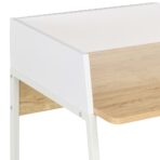 Schreibtisch Weiss und Eiche 90x60x88 cm – Bild 5