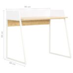 Schreibtisch Weiss und Eiche 90x60x88 cm – Bild 7