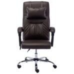 Massage-Bürostuhl Braun Kunstleder – Bild 2