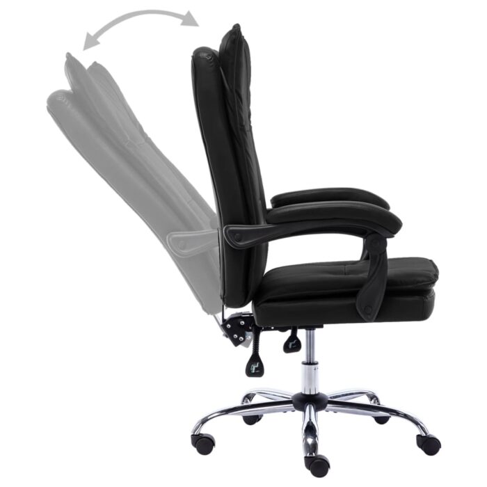 Bürostuhl Anthrazit Kunstleder – Bild 5