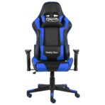Gaming-Stuhl Drehbar Blau PVC – Bild 2