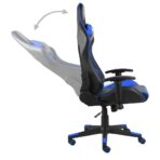 Gaming-Stuhl Drehbar Blau PVC – Bild 5