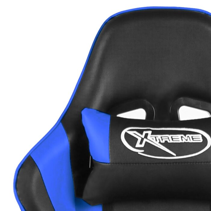 Gaming-Stuhl Drehbar Blau PVC – Bild 7