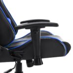 Gaming-Stuhl Schwarz und Blau Kunstleder – Bild 7