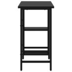 Computertisch Schwarz 80x40x72 cm MDF und Metall – Bild 4