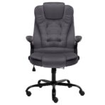 Bürostuhl Dunkelgrau Samt – Bild 2