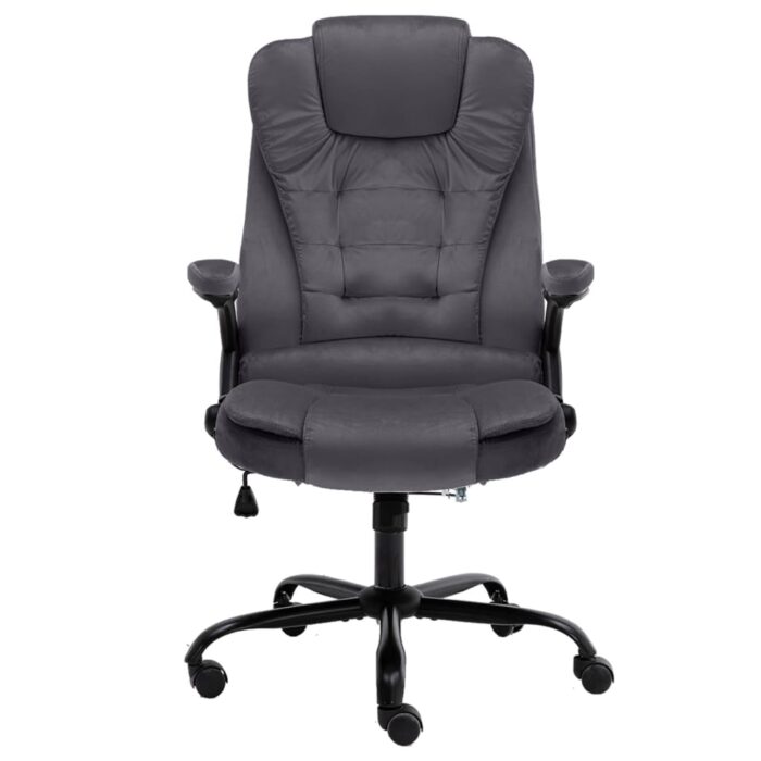 Bürostuhl Dunkelgrau Samt – Bild 2