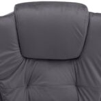 Bürostuhl Dunkelgrau Samt – Bild 6