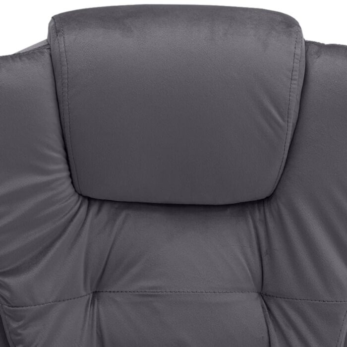 Bürostuhl Dunkelgrau Samt – Bild 6