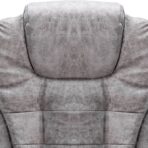 Bürostuhl Hellgrau Wildleder-Optik – Bild 6