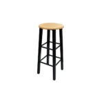 Früchstücksbar Hellbraunes Holz Schwarzer Stahl – Bild 3