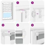 Zebra-Rollo 40,9 x 100 cm, Stoffbreite 36,7 cm, grau – Bild 6