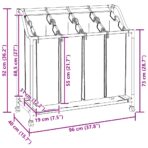 4 Fächer Schwarz Wäschesortierer – Bild 13