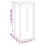 Bartisch MDF Schwarz 55x55x107 cm – Bild 5