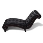 Chaiselongue Braun Kunstleder – Bild 3