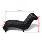 Chaiselongue Braun Kunstleder – Bild 6