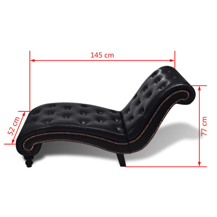 Chaiselongue Braun Kunstleder – Bild 6