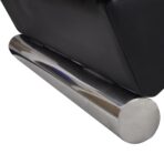 Chaiselongue Schwarz Kunstleder – Bild 2