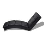 Chaiselongue Schwarz Kunstleder – Bild 4