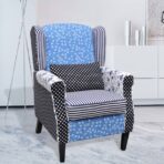 Sessel mit Patchwork-Design Stoff – Bild 8