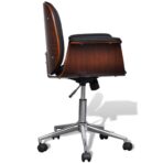 Bürostuhl / Drehbarer Bugholz und Kunstleder – Bild 4