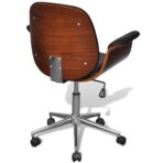 Bürostuhl / Drehbarer Bugholz und Kunstleder – Bild 5