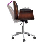 Bürostuhl / Drehbarer Bugholz und Kunstleder – Bild 6