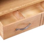 TV-Schrank mit Schublade 88x42x46 cm Massivholz Eiche - Braun, 1 – Bild 4