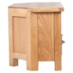 TV-Schrank mit Schublade 88x42x46 cm Massivholz Eiche - Braun, 1 – Bild 6