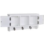 Wandschrank für Schlüssel mit Türen und Haken – Bild 4