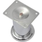 4 x Möbelfuss Sofafuss Sockelfuss Chrom rund 60 mm – Bild 3