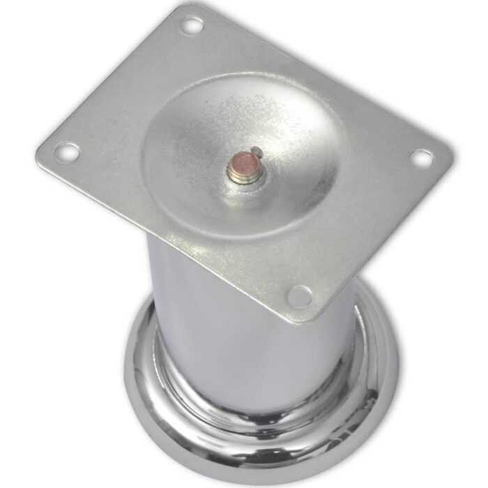 4 x Möbelfuss Sofafuss Sockelfuss Chrom rund 60 mm – Bild 3