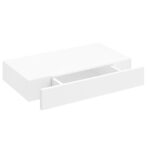 Wandregal mit Schublade MDF Weiss – Bild 7