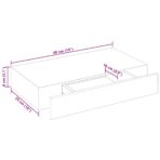 Wandregal mit Schublade MDF Weiss – Bild 9